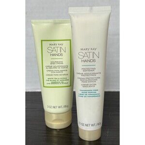 Mary Kay Satin Hands Protecting Softener & Nourishing Shea Cream Lot 2 Tubes New